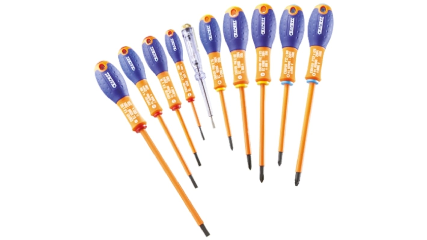 Expert Slotted; Pozidriv; Phillips Screwdriver Set, 10-Piece