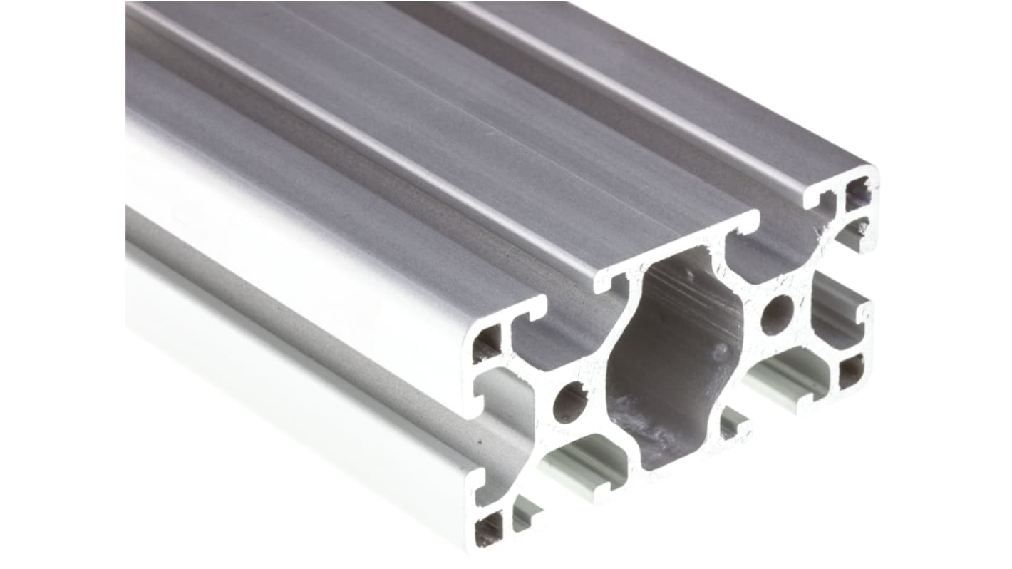 RS PRO Silver Aluminium Profile Strut, 30 x 60 mm, 6mm Groove, 3000mm Length