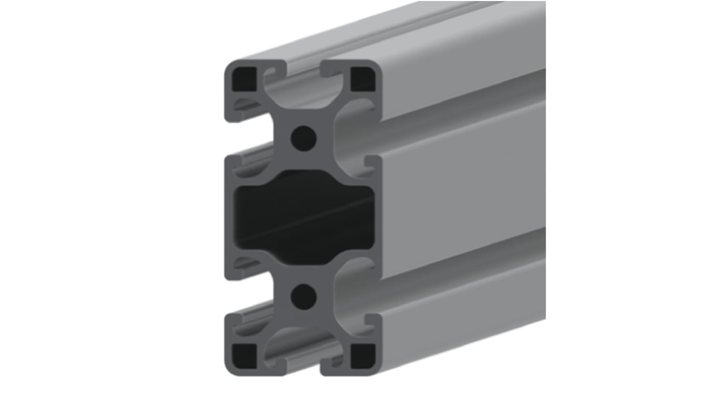 Perfil de Aluminio Plateado, perfil de 40 x 80 mm x 2000mm de longitud