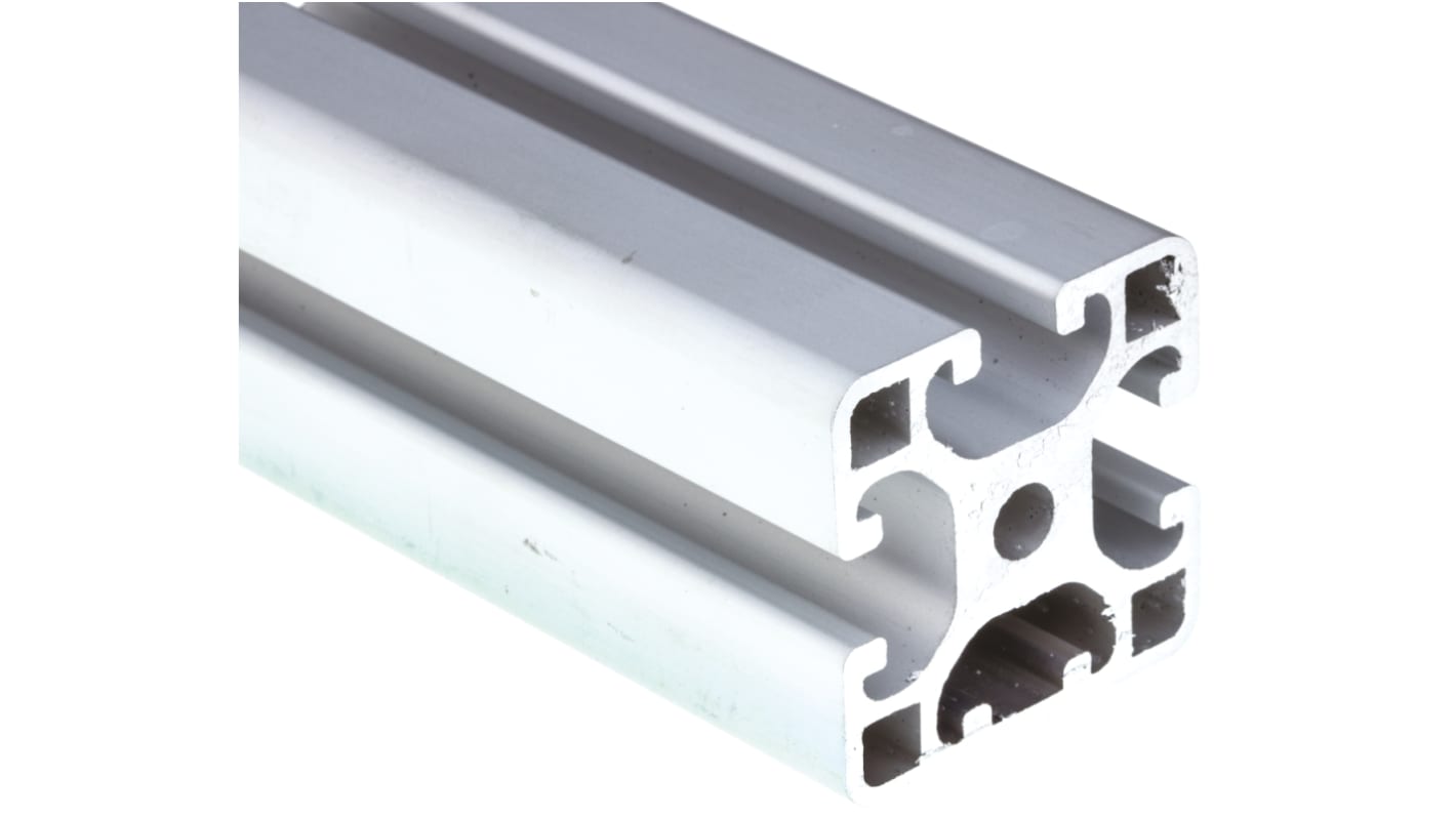 RS PRO Silver Aluminium Profile Strut, 40 x 40 mm, 8mm Groove, 2000mm Length