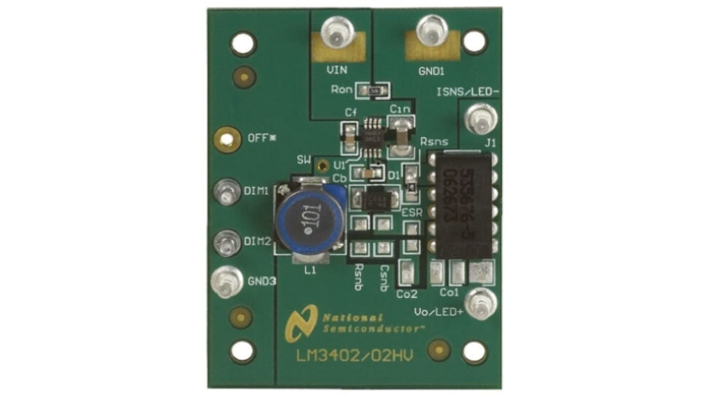 Texas Instruments LM3402HVEVAL/NOPB, LED Driver Evaluation Board for High Power LED