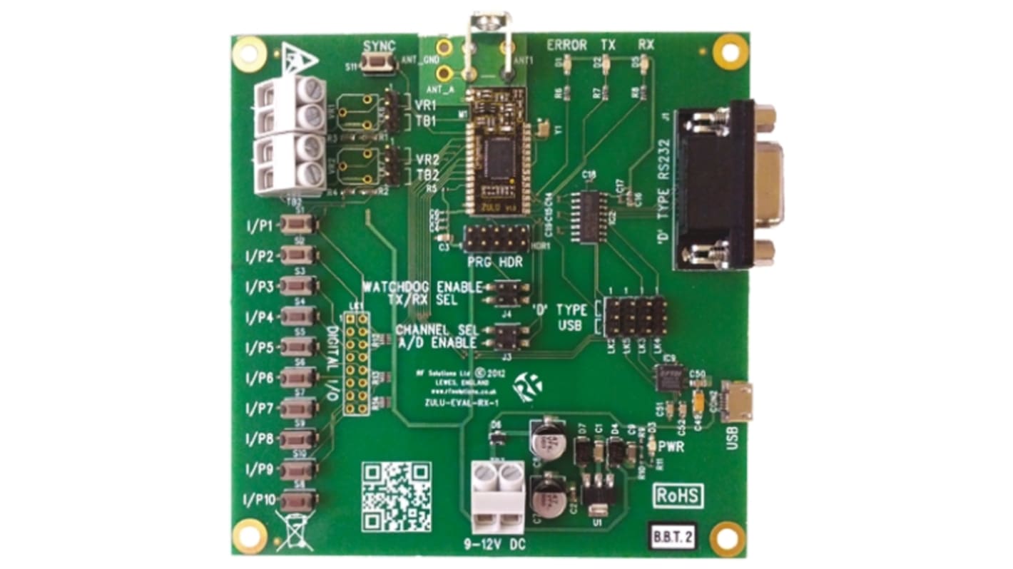 Módulo RF, 868MHZ, 256kbit/s, 2.2 → 3.6V, Potencia +20dBm, Sensibilidad -116dBm