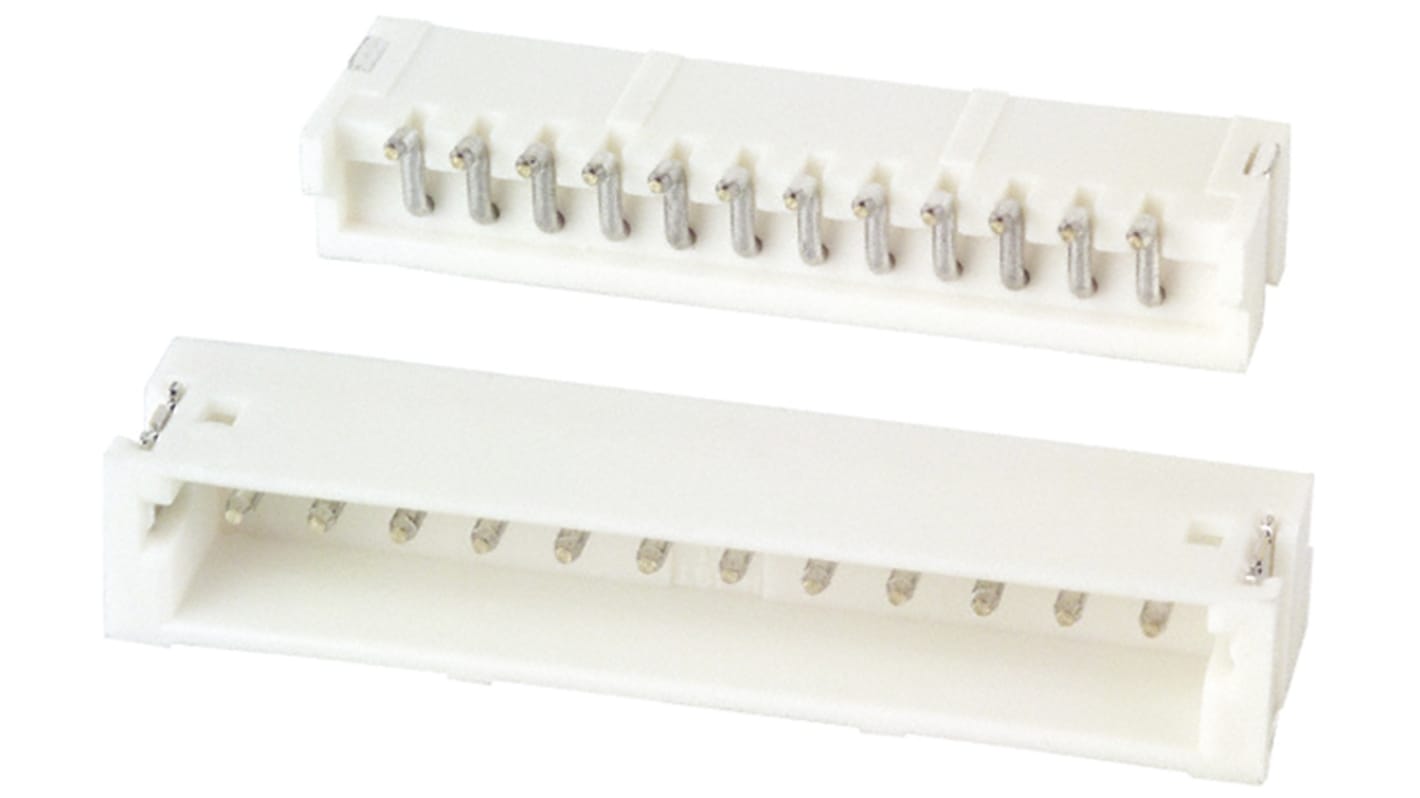 JST ZH Series Right Angle Through Hole PCB Header, 12 Contact(s), 1.5mm Pitch, 1 Row(s), Shrouded