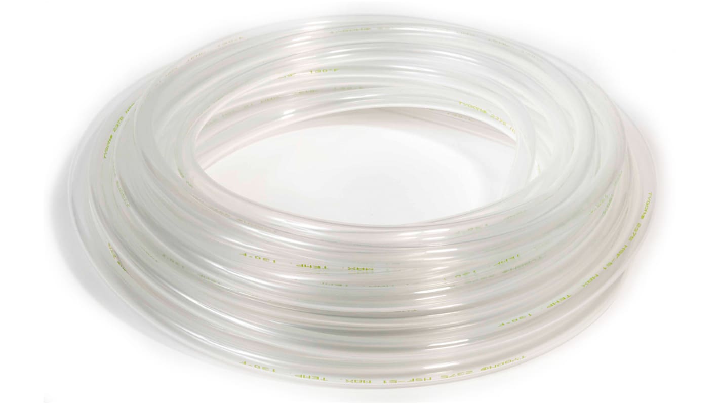 Saint Gobain Tygon® 2375 Flexible Tube, Polyolefin, 25.4mm ID, 35mm OD, Clear, 7.5m
