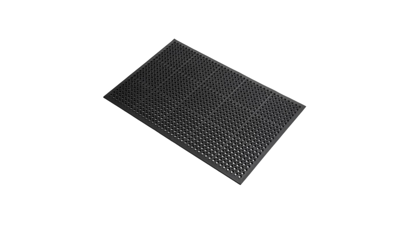 RS PRO Rubber AntiFatigue Mat, 900mm x 1500mm x 14mm RS