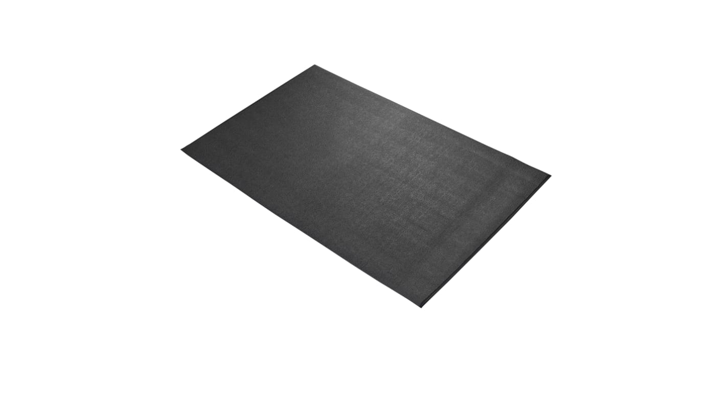 Nem Fáradtság elleni szőnyeg Fekete PVC hab Tömör Száraz, 1.5m Nem x 0.9m Egyedi Orthomat Lite x 6mm