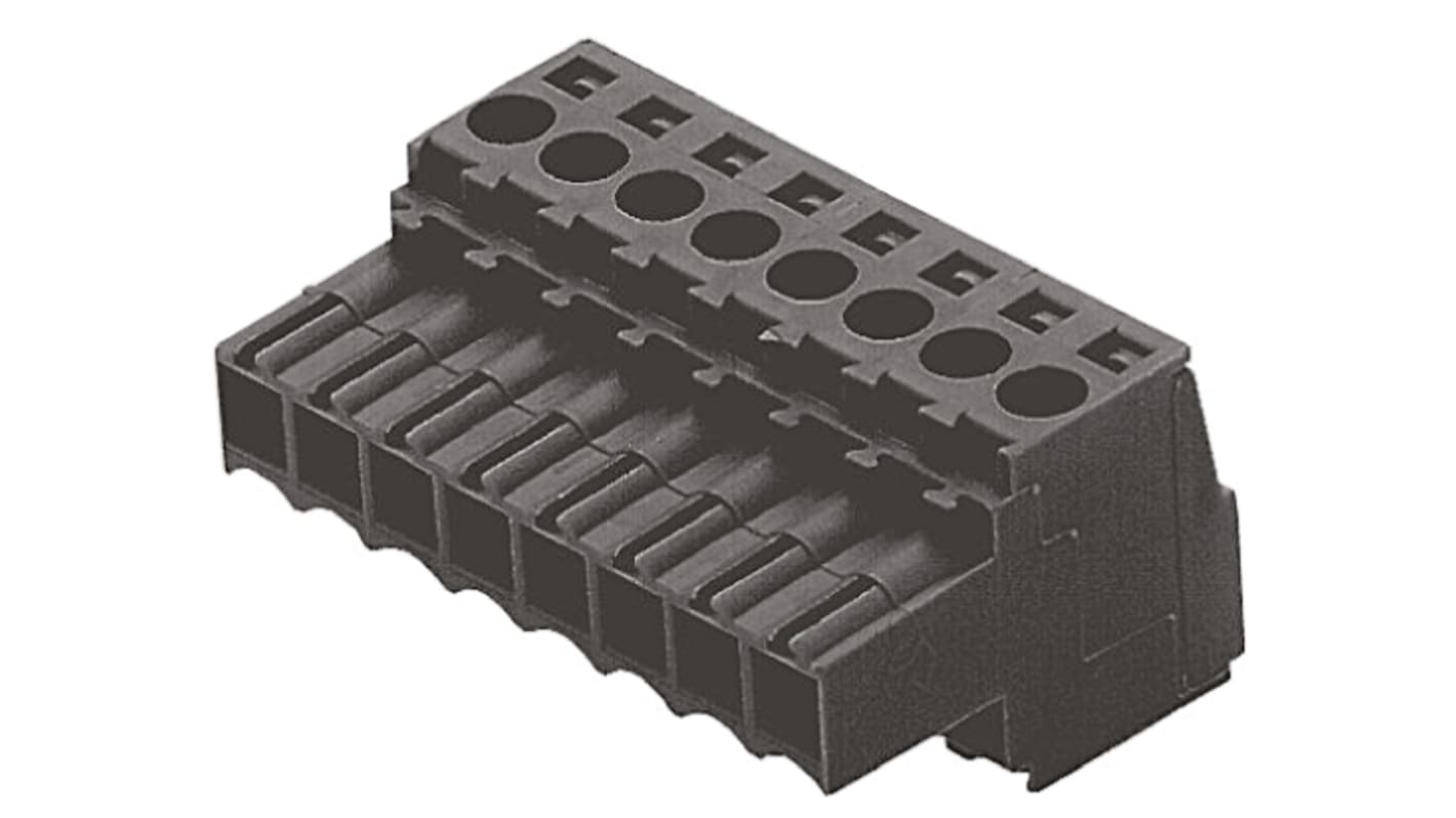 Weidmuller 3.5mm Pitch 2 Way Pluggable Terminal Block, Plug, Cable Mount, Screw Termination