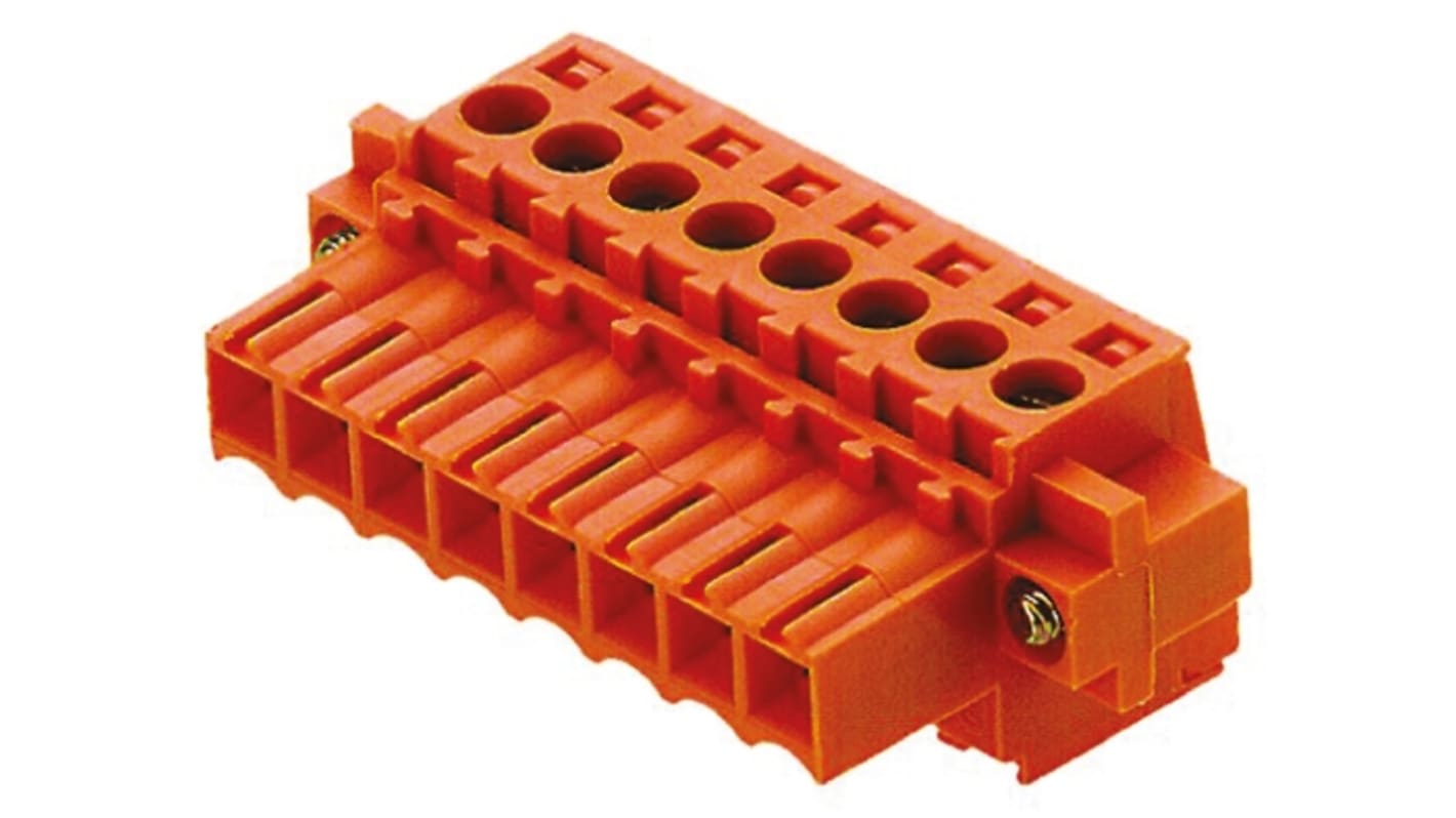 Weidmüller 3.5mm Pitch 12 Way Pluggable Terminal Block, Plug, Cable Mount, Screw Termination