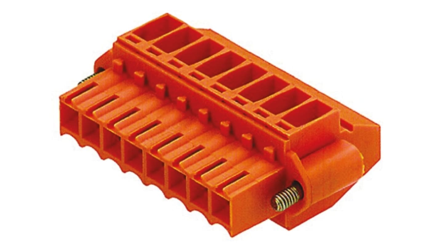 Weidmüller 3.5mm Pitch 4 Way Pluggable Terminal Block, Plug, Cable Mount, Screw Termination