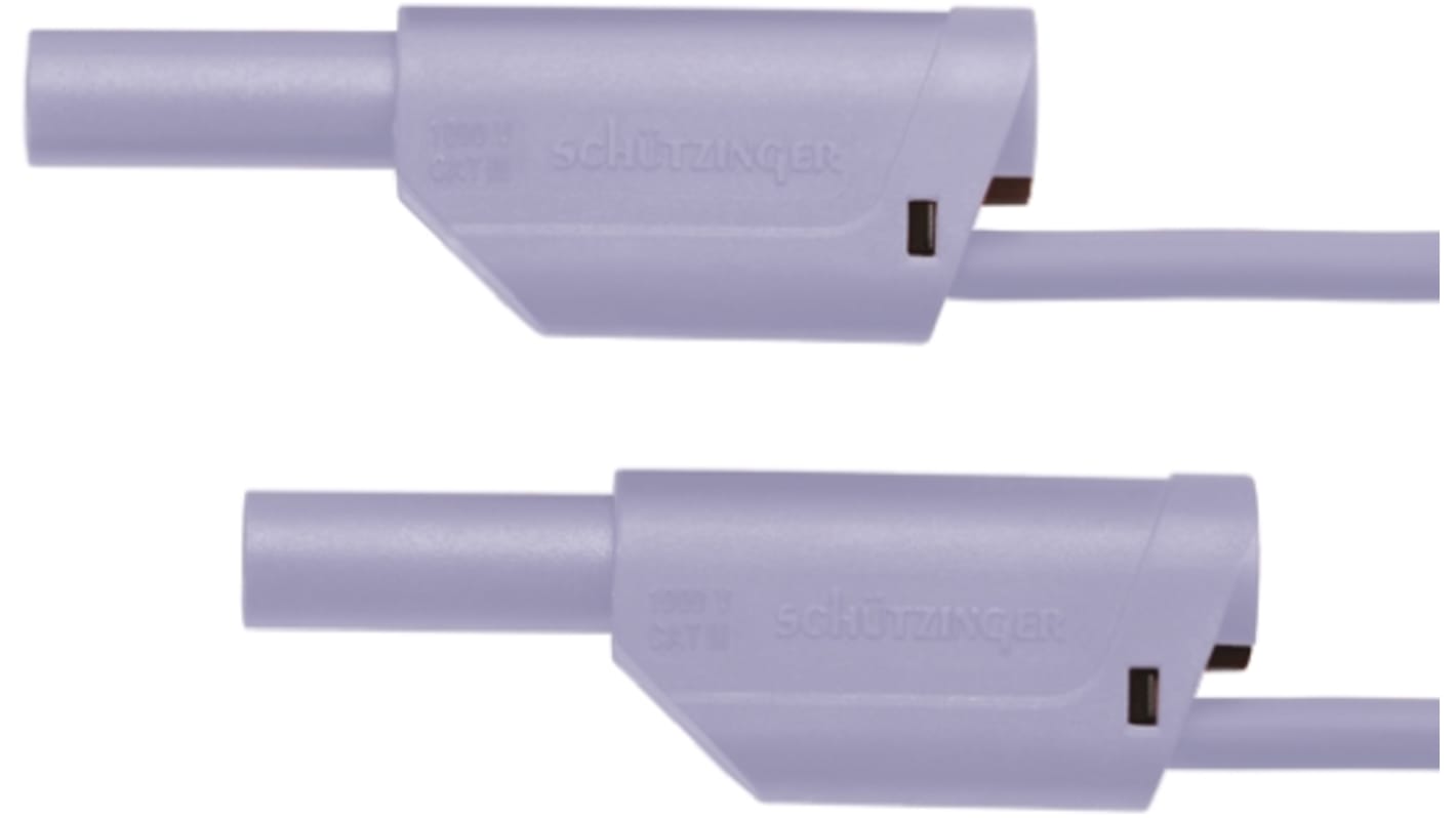 Schutzinger, Prøvespids med ledning og 4 mm stik, Purpur, 1kV, 32A, 1m