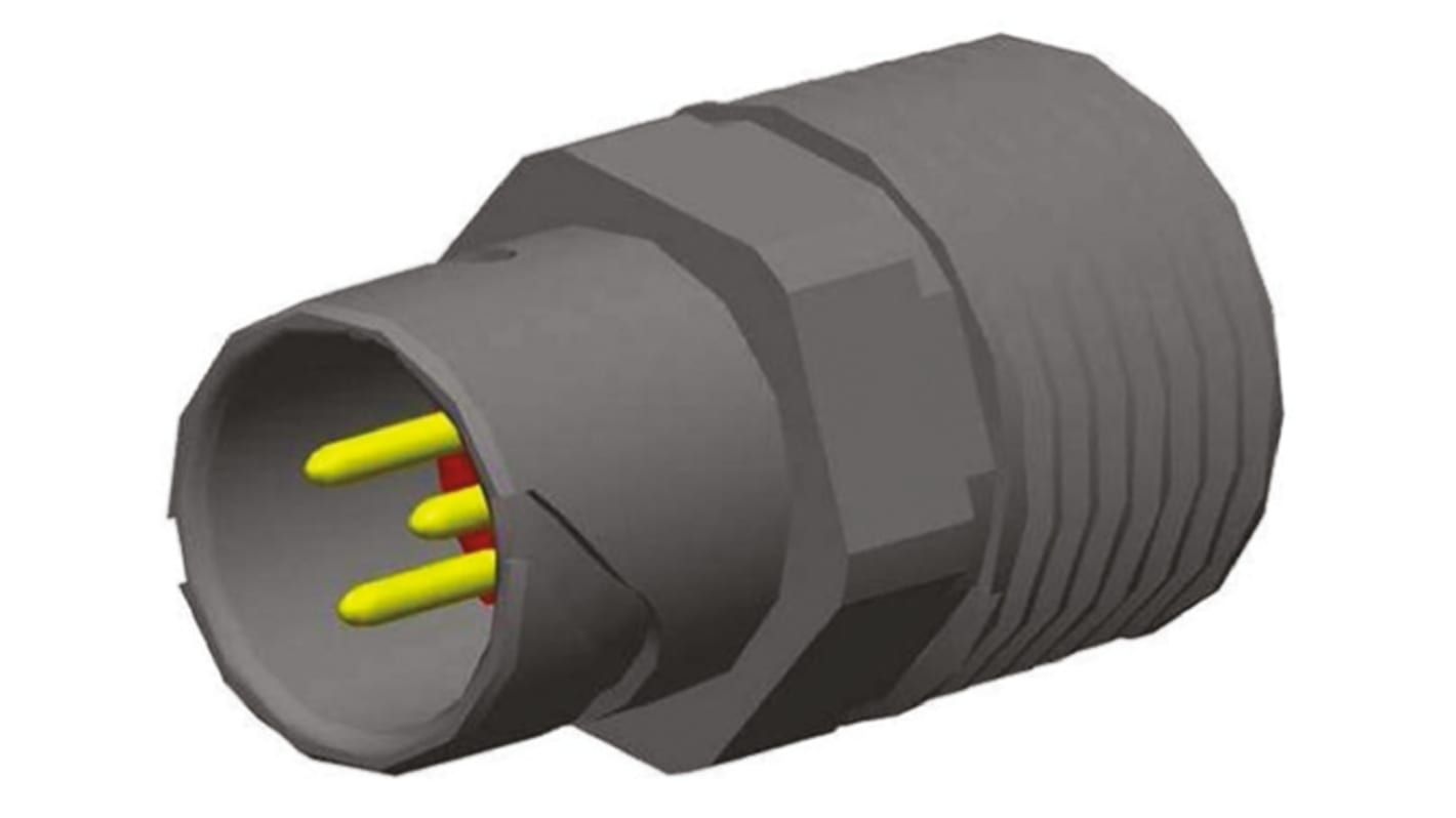 Souriau Circular Connector, 3 Contacts, Cable Mount, Plug, Male, IP68, IPX6, 8N45 Series