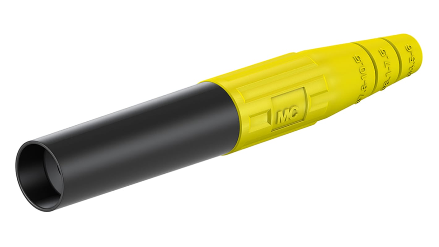 Fiche banane femelle 6 mm Staubli Jaune Femelle 100A 600V