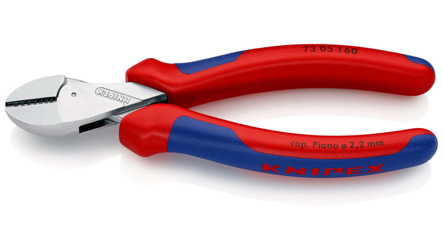 Alicates de corte lateral Knipex, capacidad de corte 4,8mm, long. total 160 mm,