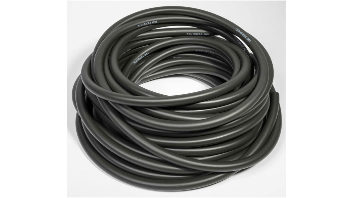 Saint Gobain Versilon™ Iso-Versinic Flexible Tube, FKM, 4mm ID, 6mm OD, Black, 50m