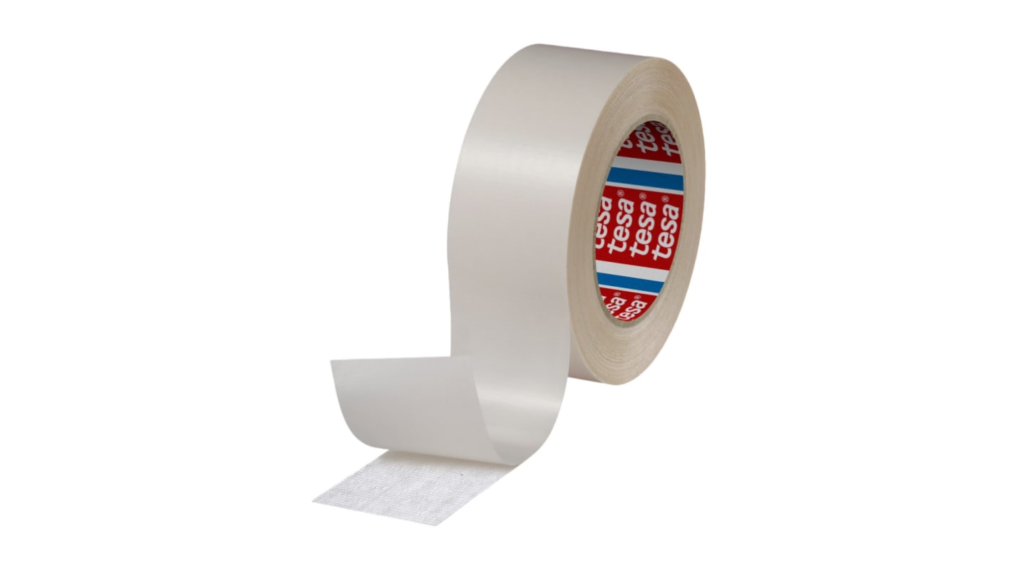 Tesa tesa fix Series 51960 Translucent Double Sided Plastic Tape, 248 Thick, 6,6 N/cm, Fibranne Reinforced PP Backing,