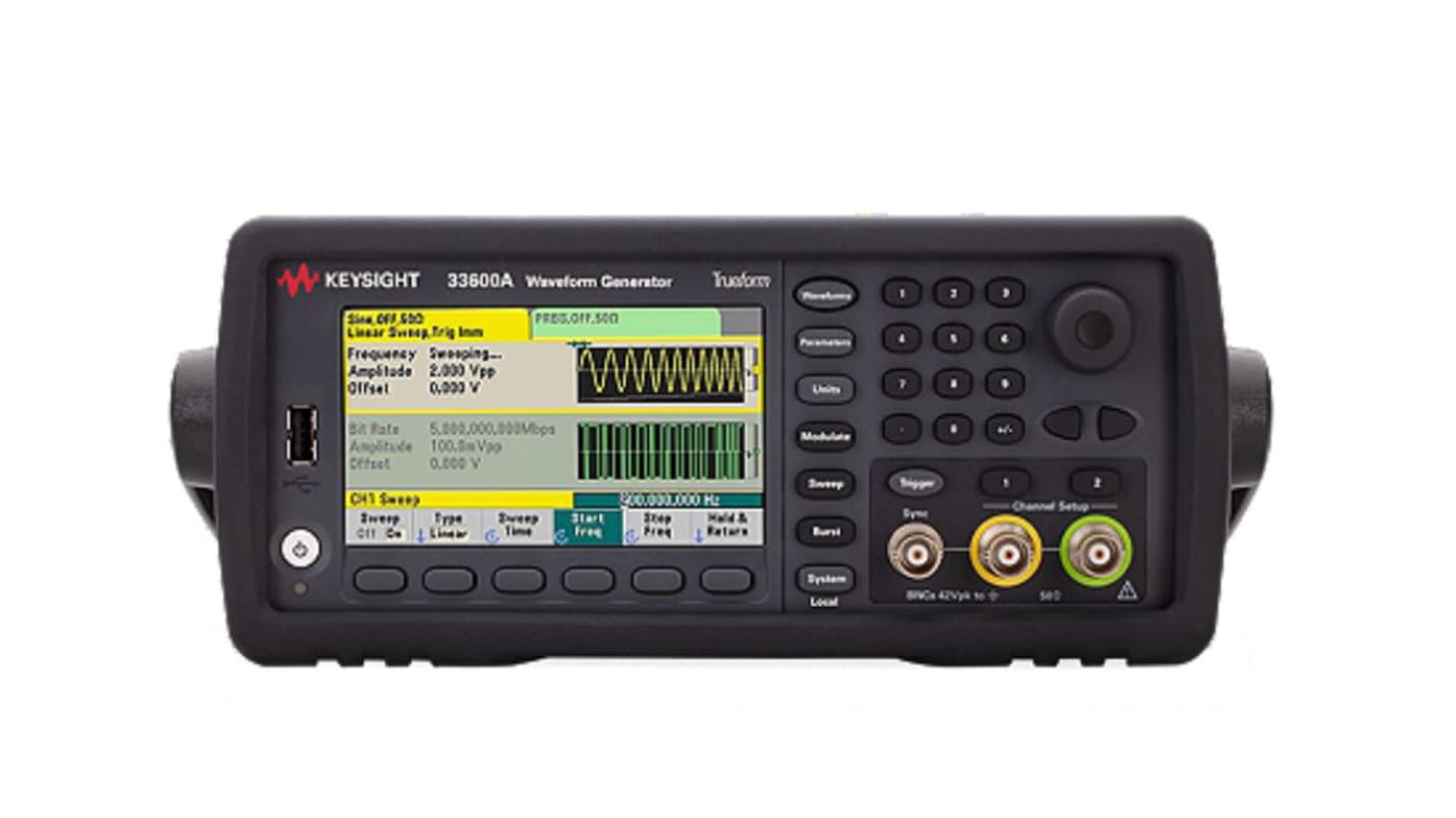 Keysight 33500B Funktionsgenerator, Wobbler 1μHz → 30MHz 2-Kanal Digitalfrequenz, FM-moduliert