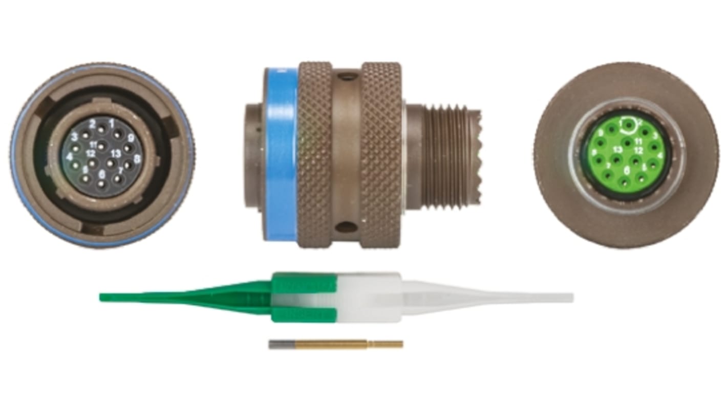 Souriau Sunbank by Eaton, 8LT 13 Way Cable Mount MIL Spec Circular Connector Plug, Socket Contacts,Shell Size 11,