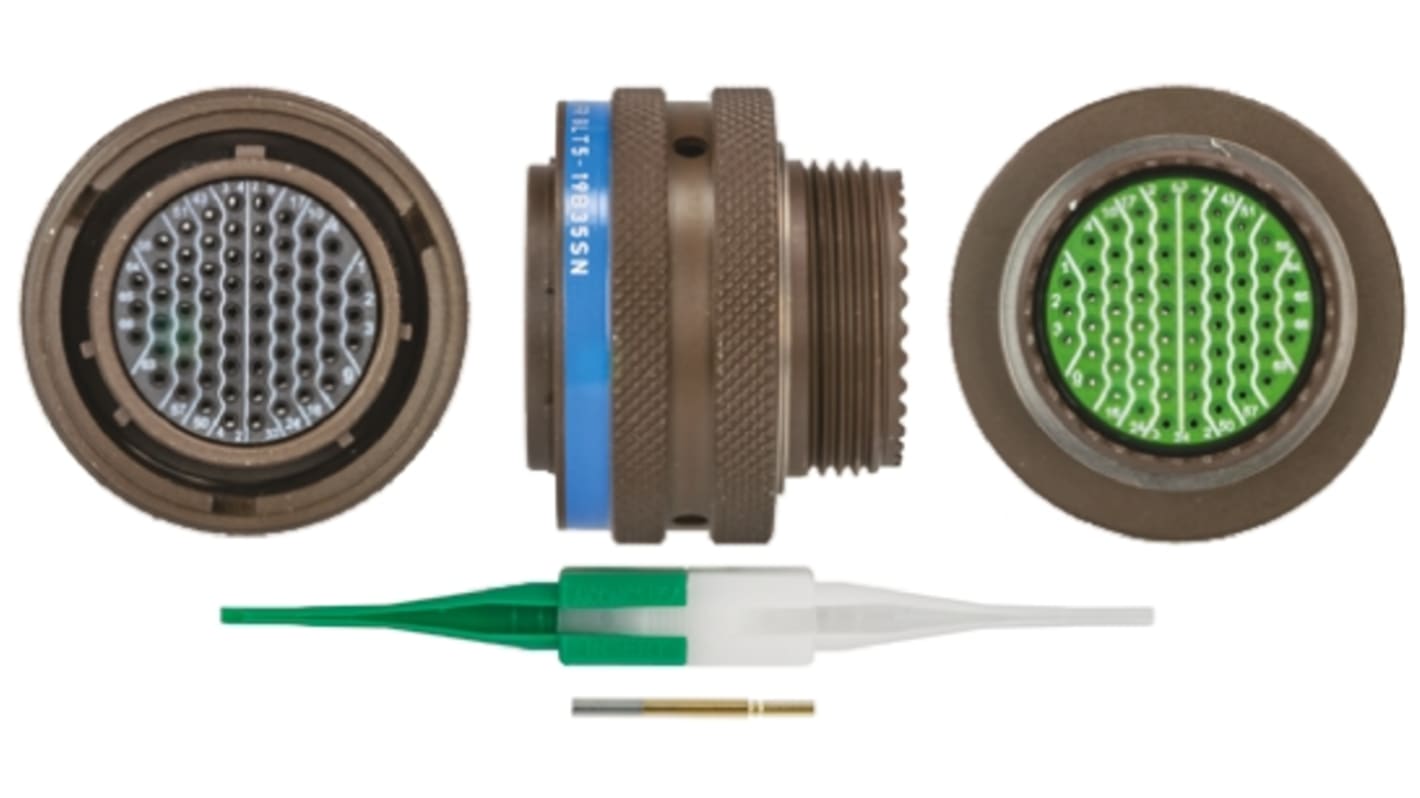 Souriau, 8LT 66 Way Cable Mount MIL Spec Circular Connector Plug, Socket Contacts,Shell Size 19, Bayonet Coupling,