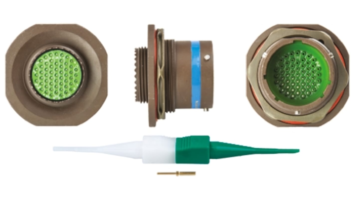 Souriau, 8LT 55 Way Panel Mount MIL Spec Circular Connector Receptacle, Pin Contacts,Shell Size 17, Bayonet Coupling,