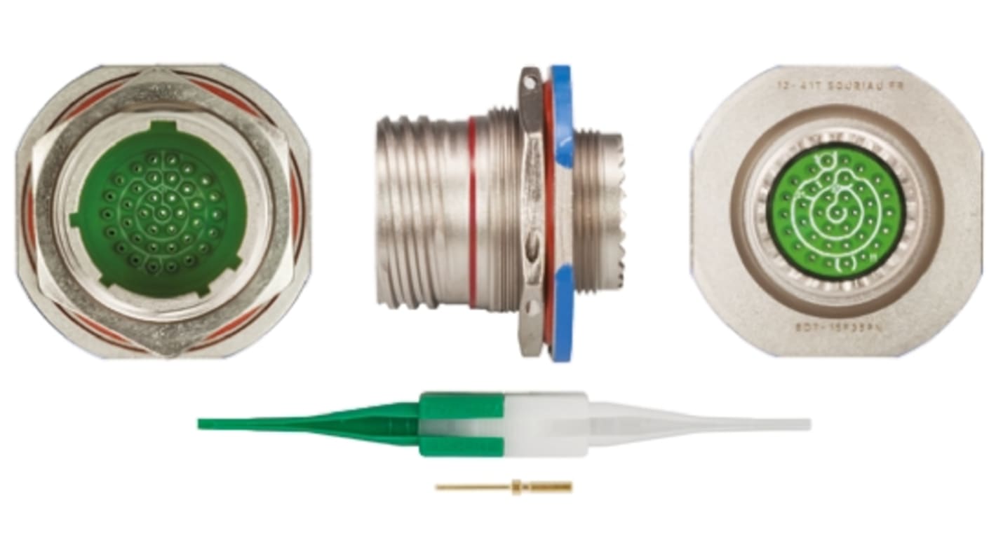 Connecteur cylindrique Femelle, 37 Contacts, Mâle, Souriau Sunbank by Eaton, A sertir