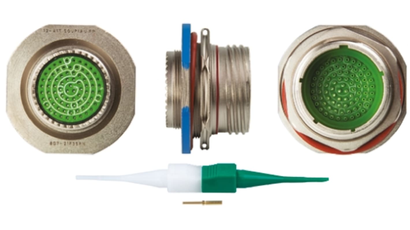 Souriau Sunbank by Eaton, 8D 79 Way Panel Mount MIL Spec Circular Connector Receptacle, Pin Contacts,Shell Size 21,