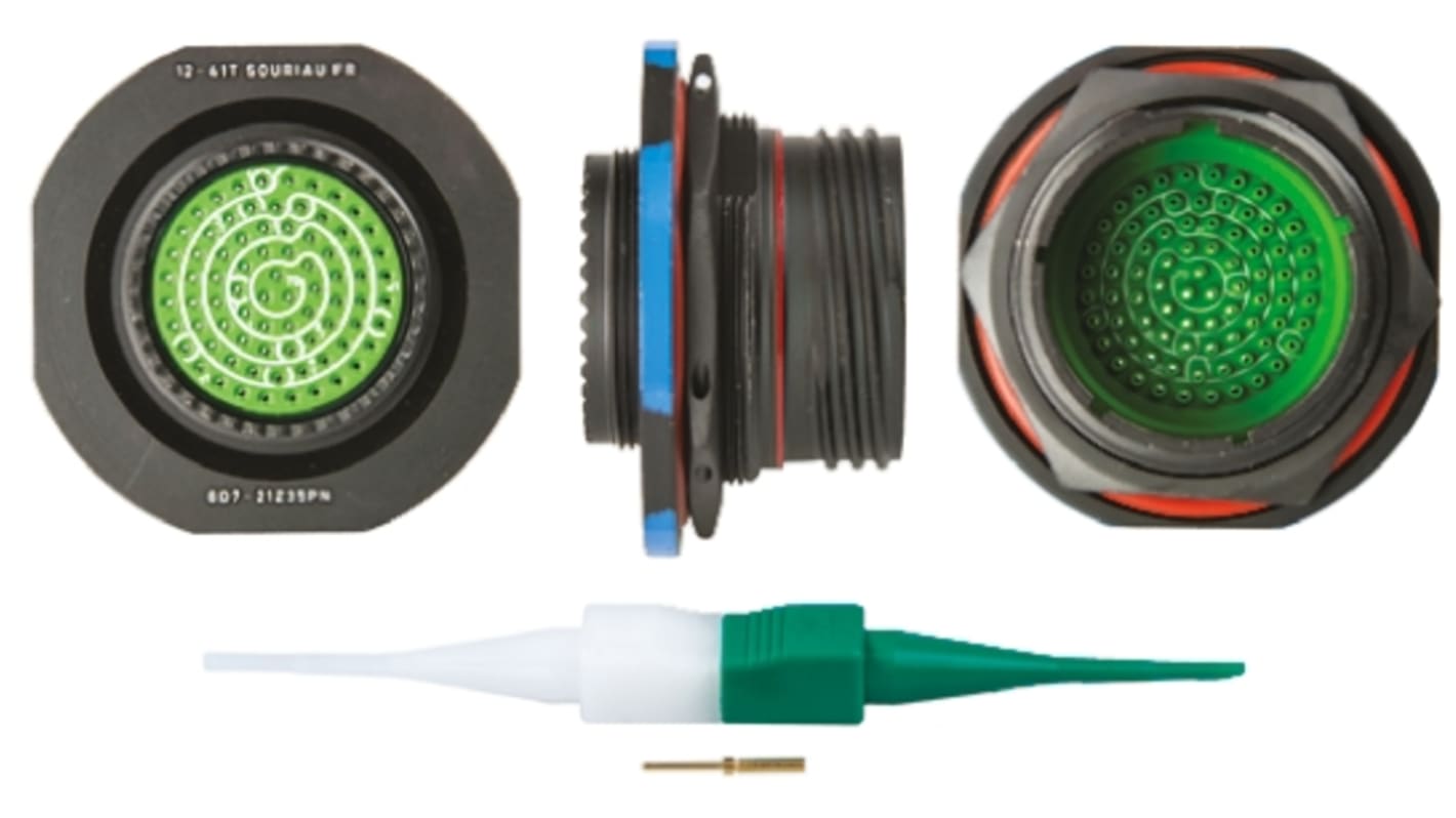 Souriau Sunbank by Eaton, 8D 79 Way Panel Mount MIL Spec Circular Connector Receptacle, Pin Contacts,Shell Size 21,