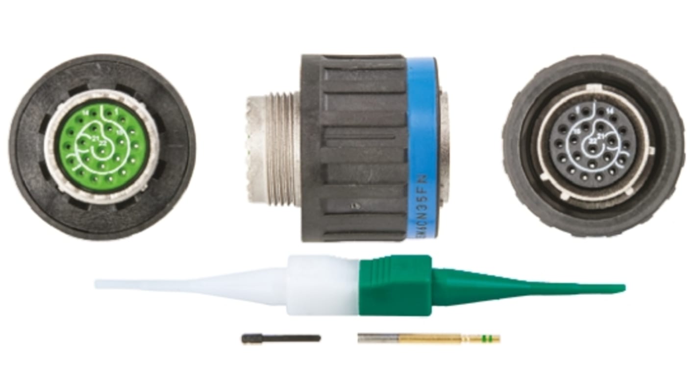 Connecteur cylindrique Mâle, 22 Contacts, Femelle, Souriau Sunbank by Eaton