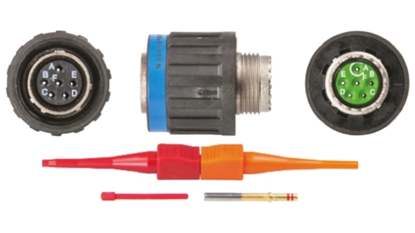 Souriau Sunbank by Eaton, EN3645 6 Way Cable Mount MIL Spec Circular Connector Plug, Socket Contacts,Shell Size 11,