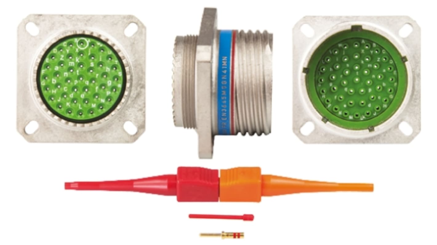 Souriau, EN3645 41 Way Panel Mount MIL Spec Circular Connector Receptacle, Pin Contacts,Shell Size 21, Screw Coupling,