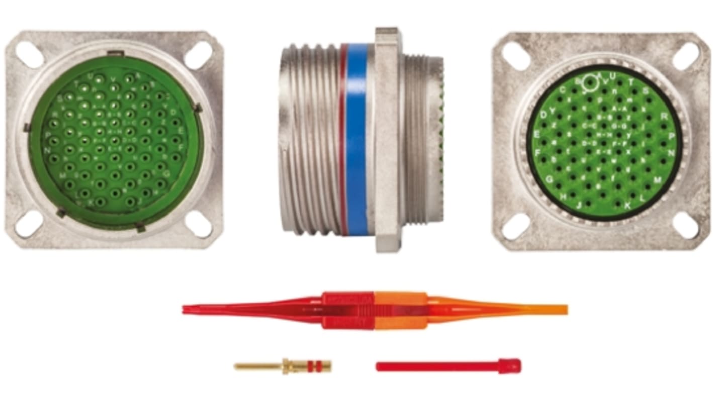 Souriau, EN3645 55 Way Panel Mount MIL Spec Circular Connector Receptacle, Pin Contacts,Shell Size 23, Screw Coupling,