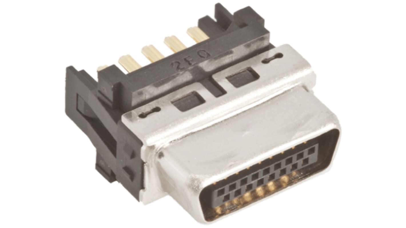 Conector IDC macho Hirose serie DH de 17 vías, paso 1.0mm, 2 filas, Montaje en orificio pasante