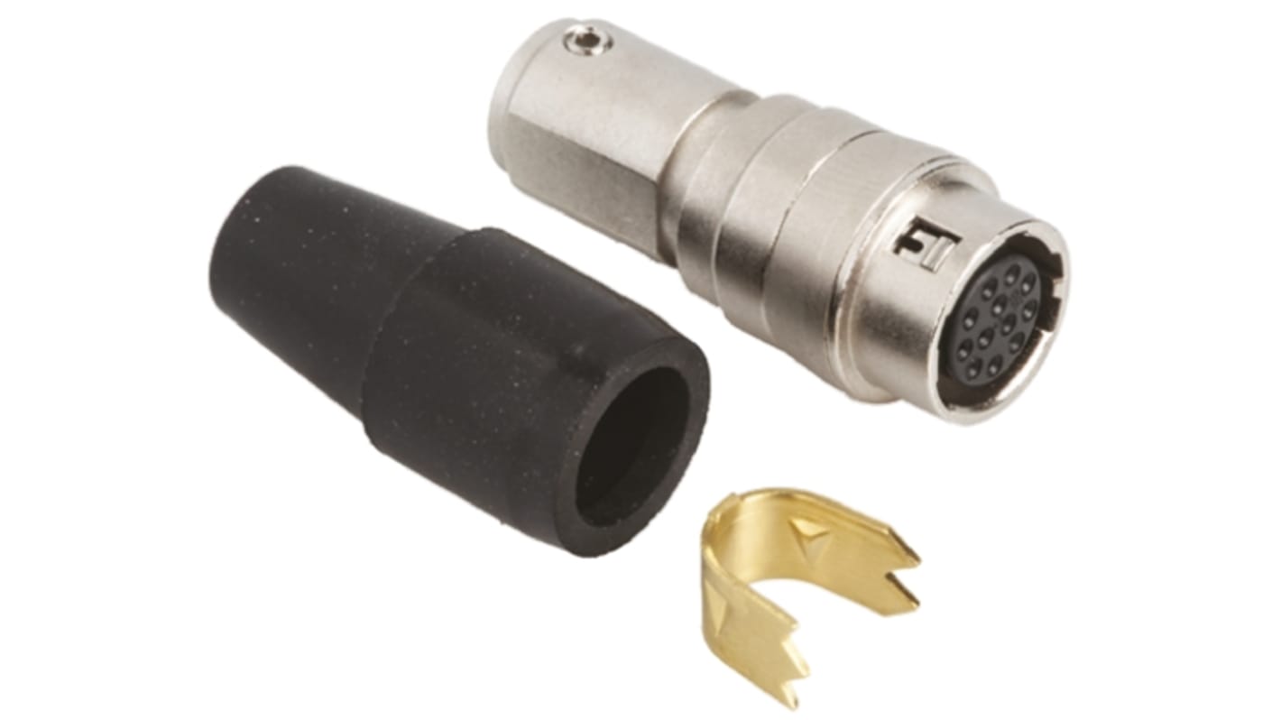 Hirose Connector, 12 Contacts, Cable Mount, Micro Connector, Socket, Female, HR10 Series