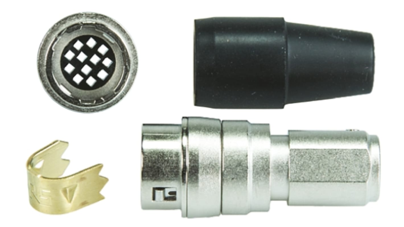 Hirose Circular Connector, 12 Contacts, Cable Mount, Miniature Connector, Plug, Male, HR10 Series