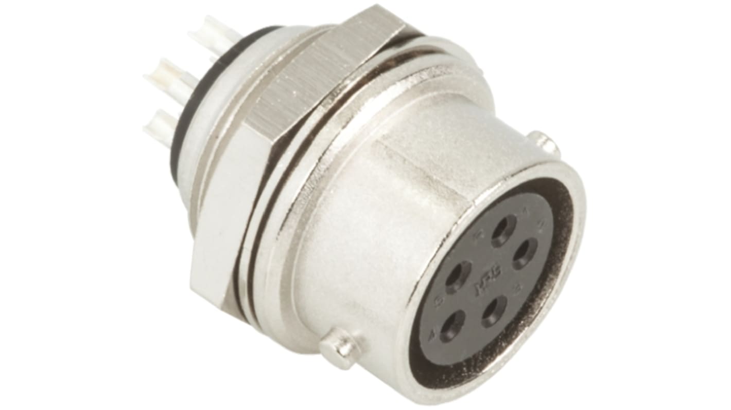 Hirose Connector, 5 Contacts, Panel Mount, Miniature Connector, Socket, Female, RM Series