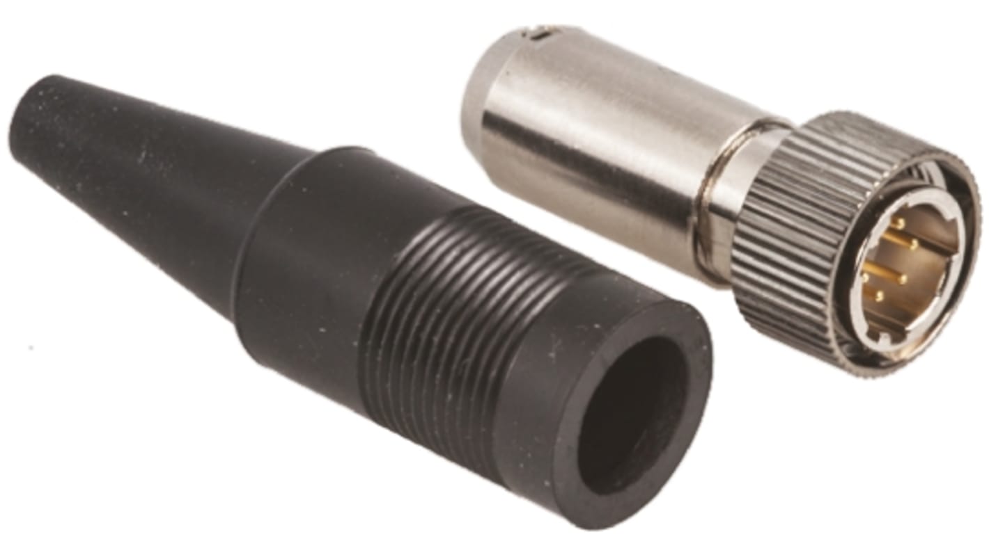 Hirose Circular Connector, 6 Contacts, Cable Mount, Miniature Connector, Plug, Male, SR30 Series
