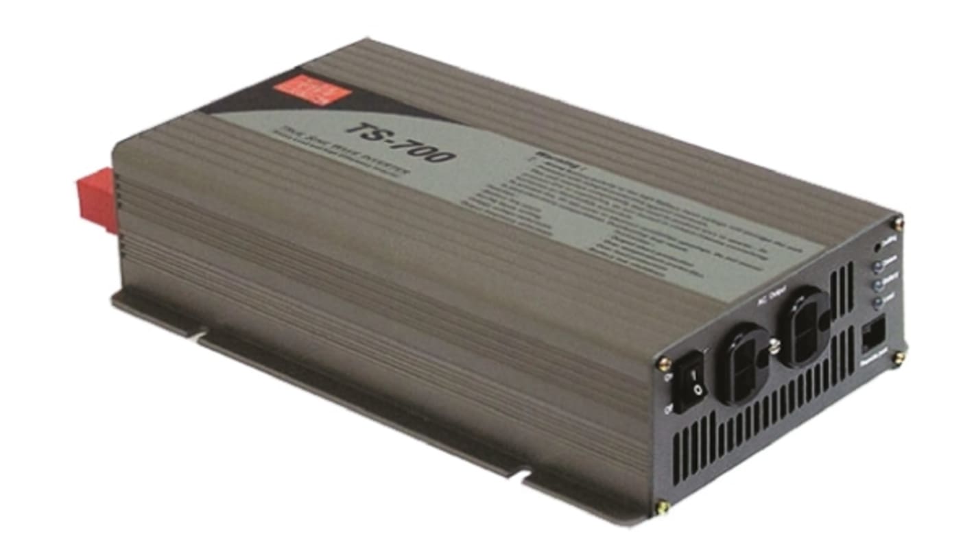 Mean Well Pure Sine Wave 700W Power Inverter, 21 → 30V dc Input, 230V ac Output