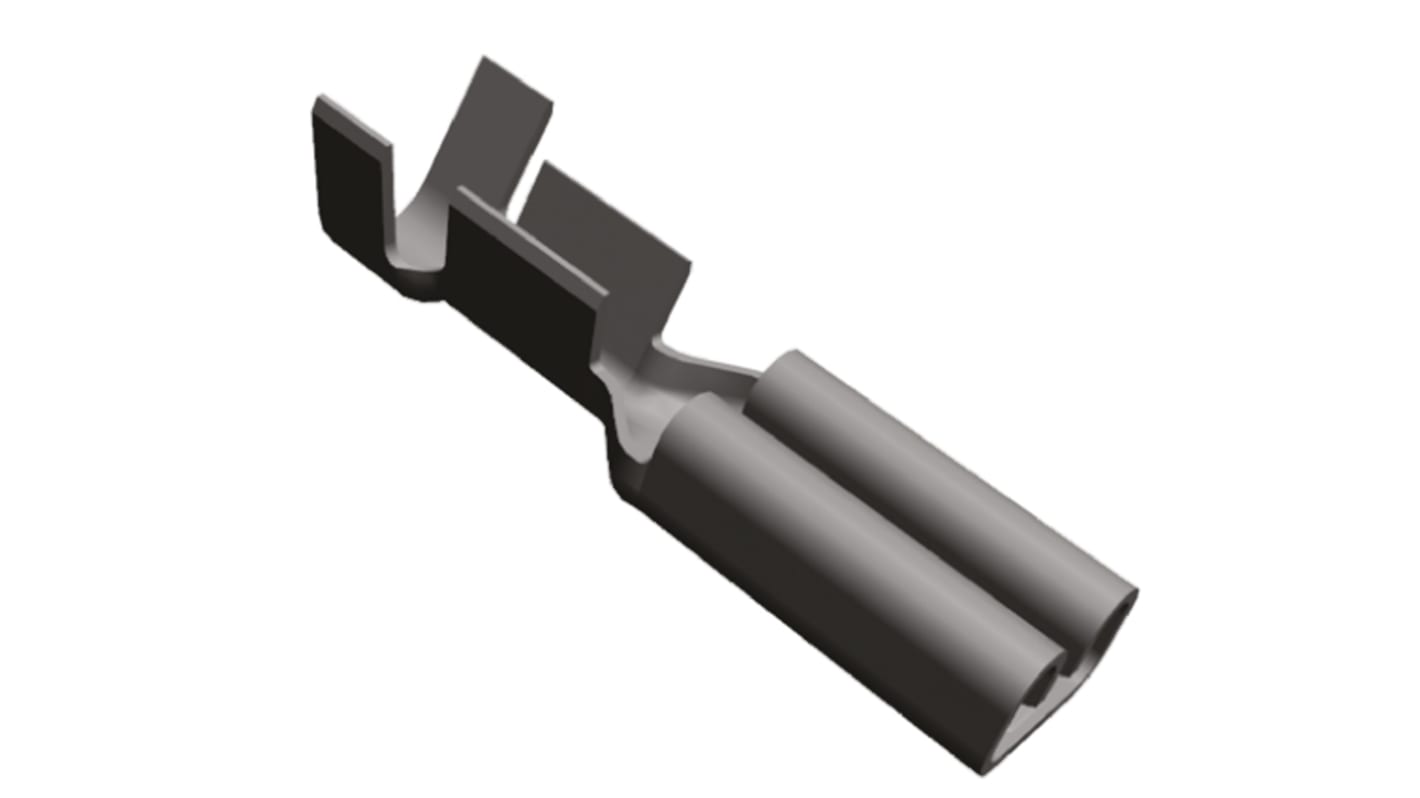 TE Connectivity FASTON .110 Uninsulated Female Spade Connector, Receptacle, 2.79 x 0.51mm Tab Size, 0.5mm² to 1mm²