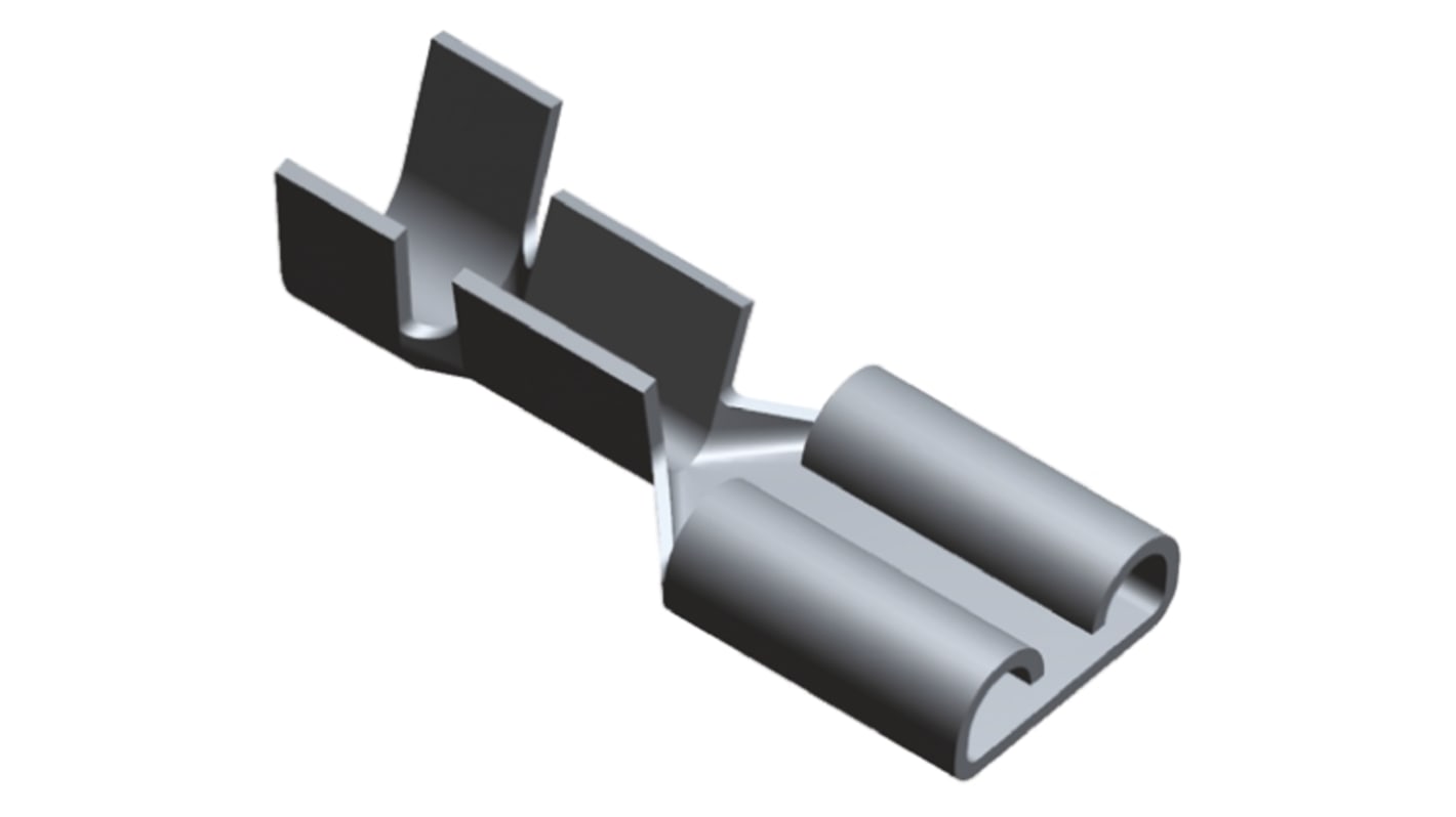 Terminal de lengüeta hembra TE Connectivity FASTON .250 de crimpar, 6.35 x 0.81mm, 0.8mm² → 2mm², long. 19.18mm, de