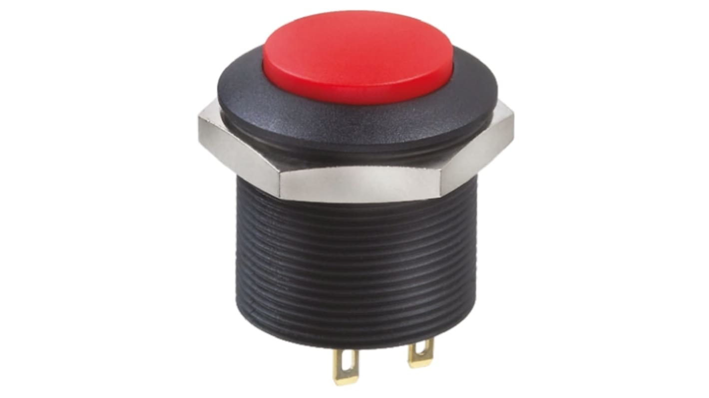 Apem Illuminated Push Button Switch, Latching, Panel Mount, 24.2mm Cutout, DPDT, 12V dc