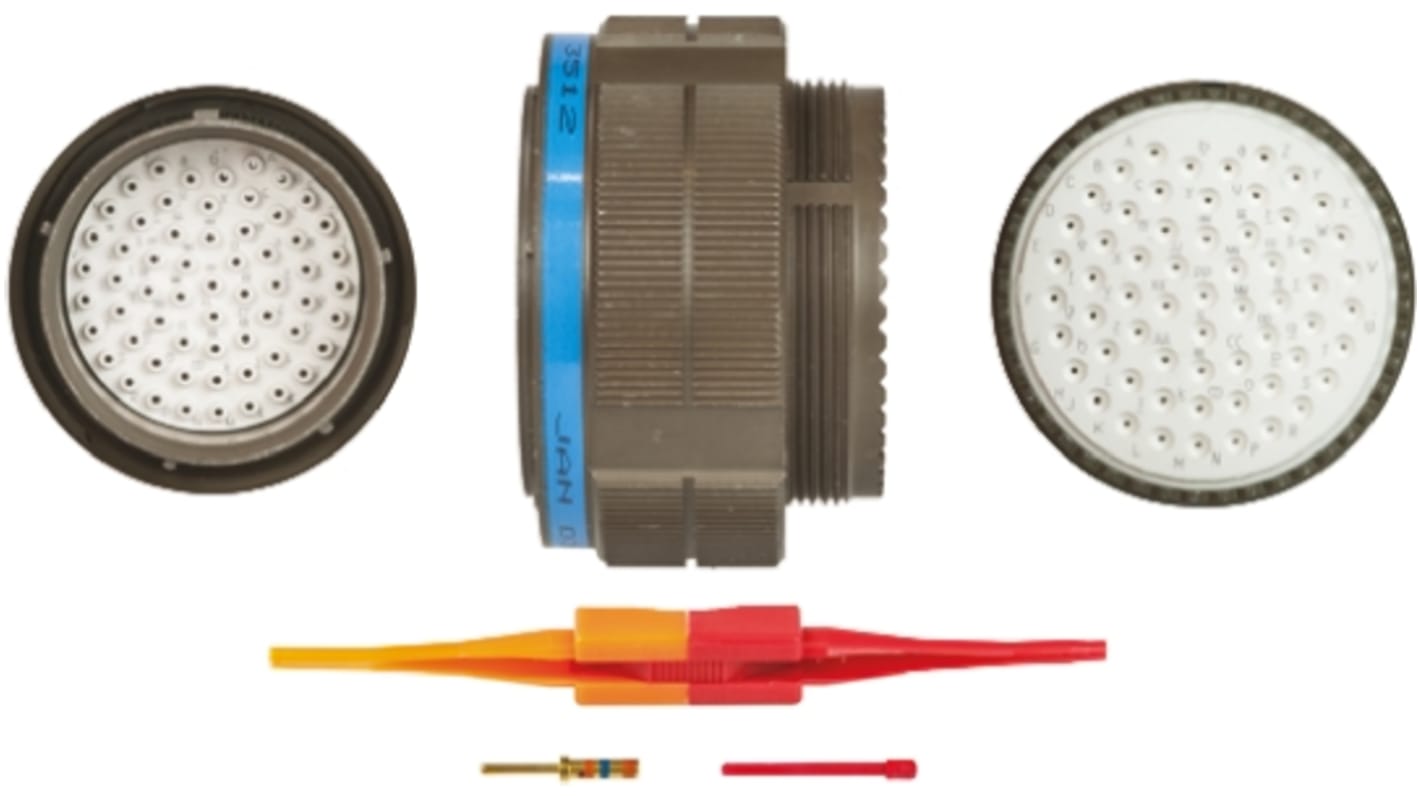 ITT Cannon, KJB 61 Way Cable Mount MIL Spec Circular Connector Plug, Pin Contacts,Shell Size 25, Screw Coupling