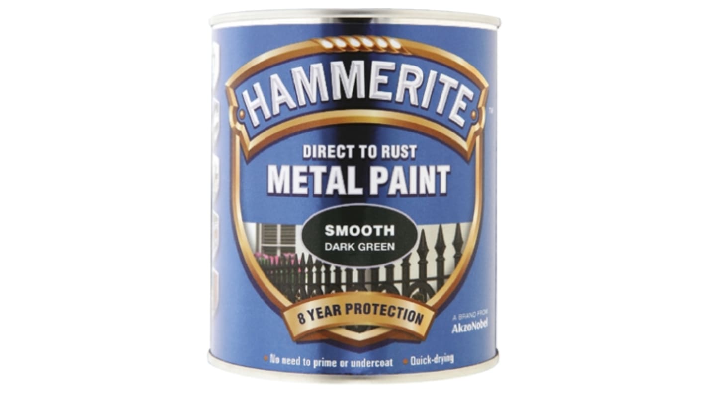5084889 Hammerite Metal Paint in Smooth Green 250ml RS