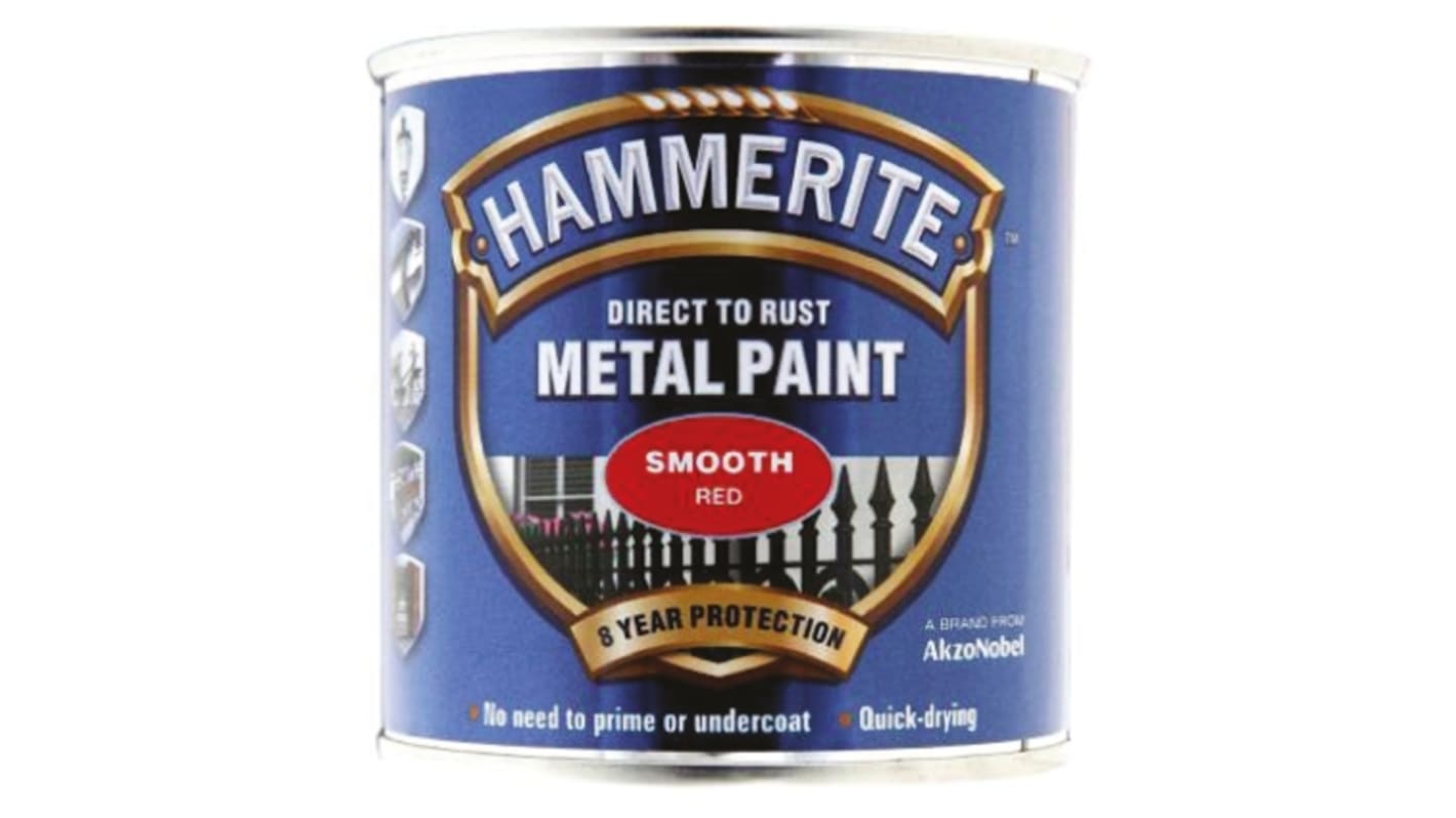 Hammerite Metal Paint in Smooth Red 250ml