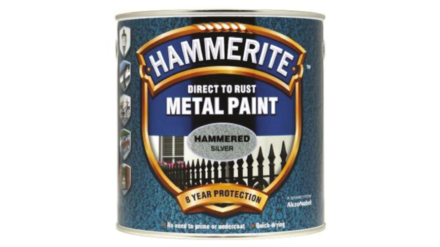 Hammerite Metal Paint in Hammered Silver 2.5L