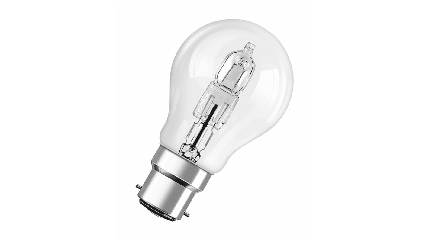 Halogenová žárovka, řada: HALOGEN PRO CLASSIC, 30 W čirá, objímka žárovky: BC / B22d, Žárovka, 240 V, průměr: 55mm