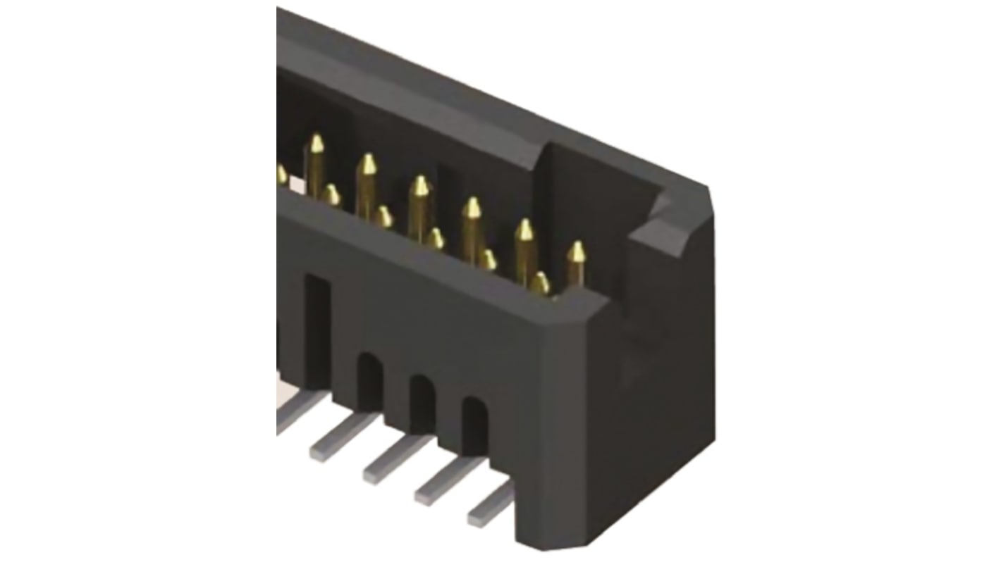 Samtec Tiger Eye TFM Series Straight Surface Mount PCB Header, 30 Contact(s), 1.27mm Pitch, 2 Row(s), Shrouded