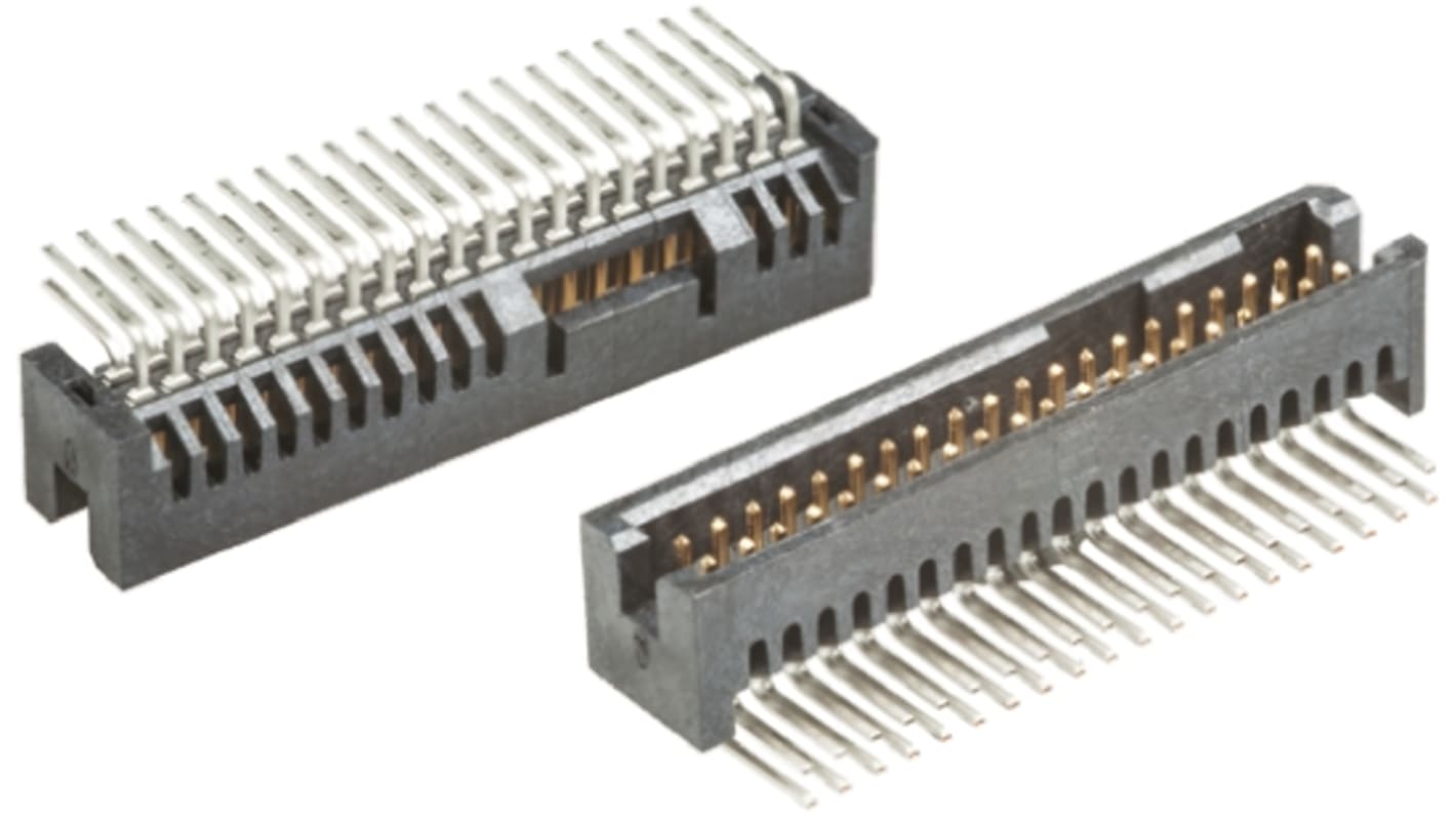 Conector macho para PCB Ángulo de 90° Samtec serie TFML de 20 vías, 2 filas, paso 1.27mm, para soldar, Montaje en