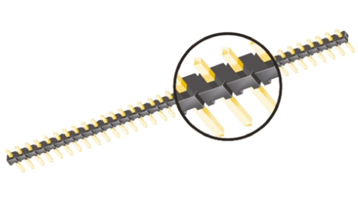 Samtec TMM Series Straight Through Hole Pin Header, 5 Contact(s), 2.0mm Pitch, 1 Row(s), Unshrouded