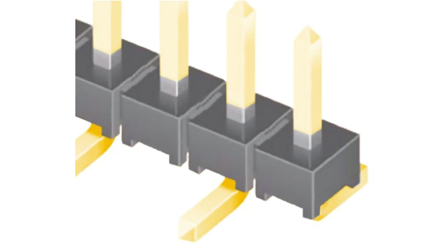 Samtec TMM Series Straight Surface Mount Pin Header, 4 Contact(s), 2.0mm Pitch, 1 Row(s), Unshrouded