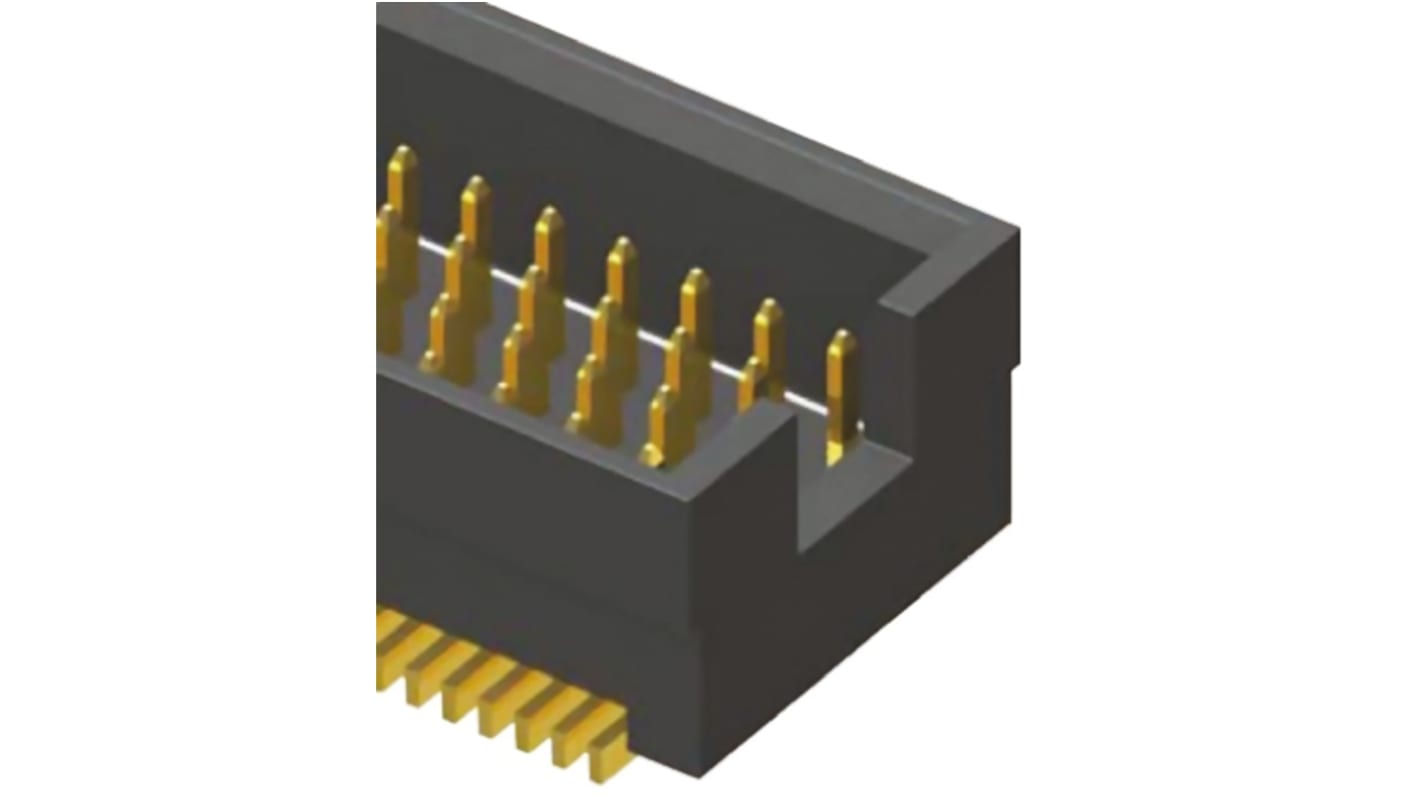 Conector macho para PCB Samtec serie TOLC de 20 vías, 4 filas, paso 0.635mm, para soldar