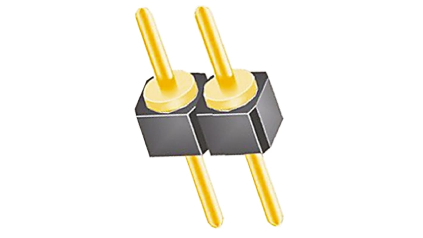 Conector macho para PCB Samtec serie TS de 2 vías, 1 fila, paso 2.54mm, para soldar